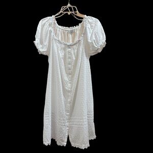 Eileen West White Nightgown Size S Cottagecore